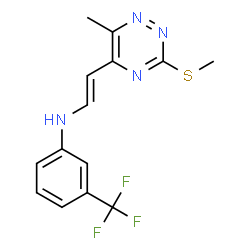 N-(2-[6-METHYL-3-(METHYLSULFANYL)-1,2,4-TRIAZIN-5-YL]VINYL)-3-(TRIFLUOROMETHYL)ANILINE Structure