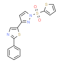 2-Phenyl-5-[1-(2-thienylsulfonyl)-1H-pyrazol-3-yl]-1,3-thiazole Structure