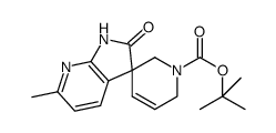 t-butyl 6-methyl-2-oxo-spiro[7-azaindoline-3,3'-(1,2,3,6-tetrahydropyridin)]-1'-carboxylate结构式