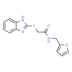 2-((1H-benzo[d]imidazol-2-yl)thio)-N-(furan-2-ylmethyl)acetamide structure