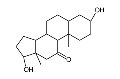 5beta-Androstan-3beta,17beta-diol-11-one结构式