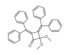 2,2-Dibrom-3,4-bis-(diphenylmethylen)-cyclobutan-1-on结构式