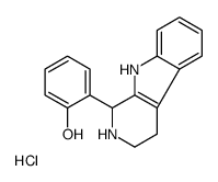 2-(2,3,4,9-tetrahydro-1H-pyrido[3,4-b]indol-1-yl)phenol,hydrochloride结构式