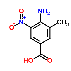 4-氨基-3-甲基-5-硝基苯甲酸结构式