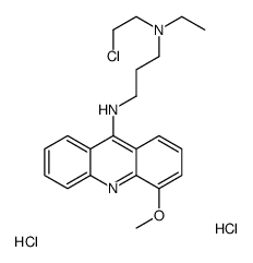 2-chloroethyl-ethyl-[3-[(4-methoxyacridin-9-yl)azaniumyl]propyl]azanium,dichloride结构式
