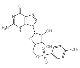 2-amino-9-[3,4-dihydroxy-5-[(4-methylphenyl)sulfonyloxymethyl]oxolan-2-yl]-3H-purin-6-one picture