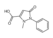 2-methyl-5-oxo-1-phenylpyrazole-3-carboxylic acid结构式