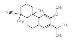 6-methoxy-1,4a-dimethyl-7-propan-2-yl-2,3,4,9,10,10a-hexahydrophenanthrene-1-carbonitrile Structure