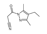 3-(4-Ethyl-3,5-dimethyl-1H-pyrazol-1-yl)-3-oxopropanenitrile结构式