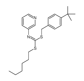 (4-(1,1-Dimethylethyl)phenyl)methyl hexyl-3-pyridinylcarbonimidodithioate结构式