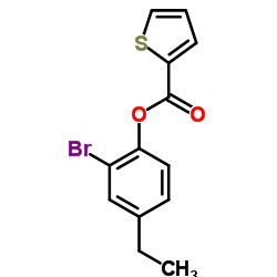 2-Bromo-4-ethylphenyl 2-thiophenecarboxylate Structure
