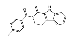 1-methylene-2-(6-methyl-nicotinoyl)-2,3,4,9-tetrahydro-1H-β-carboline Structure