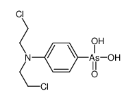 4-[N,N-Bis(2-chloroethyl)amino]phenylarsonic acid Structure