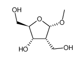 methyl 2-deoxy-2-C-(hydroxymethyl)-α-D-ribo-pentofuranoside Structure