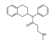2-[N-phenyl-N-(β-methylaminopropionyl)]-amino-(1,2,3,4-tetrahydronaphthalene)结构式