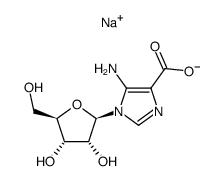 5-Amino-1-(β-D-ribofuranosyl)imidazole-4-carboxylic Acid Sodium Salt结构式