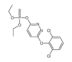 [6-(2,6-dichlorophenoxy)pyridazin-3-yl]oxy-diethoxy-sulfanylidene-λ5-phosphane结构式