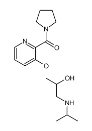 3-(3'-isopropylamino-2'-hydroxy-propoxy)-2-pyrrolidinocarbonylpyridine Structure
