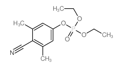 4-diethoxyphosphoryloxy-2,6-dimethyl-benzonitrile结构式