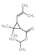 Cyclopropanecarboxylicacid, 2,2-dimethyl-3-(2-methyl-1-propen-1-yl)-, 1-methylethyl ester structure