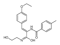 N-[(E)-1-(4-ethoxyphenyl)-3-(2-hydroxyethylamino)-3-oxoprop-1-en-2-yl]-4-methylbenzamide Structure