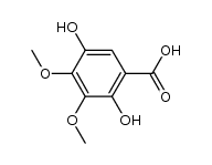 2,5-dihydroxy-3,4-dimethoxy-benzoic acid Structure