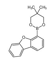 1,3,2-Dioxaborinane, 2-(4-dibenzofuranyl)-5,5-dimethyl-结构式