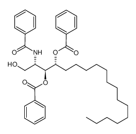 (2S,3R,4R)-2-(N-benzoyl)amino-3,4-di-O-benzoyl-octadecane-1,3,4-triol Structure