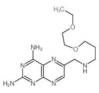 6-[[3-(2-ethoxyethoxy)propylamino]methyl]pteridine-2,4-diamine structure