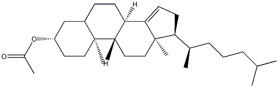 (17α)-Cholest-14-en-3β-ol acetate structure