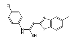 1-(4-chlorophenyl)-3-(5-methyl-1,3-benzothiazol-2-yl)thiourea结构式