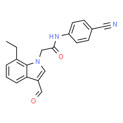 1H-Indole-1-acetamide,N-(4-cyanophenyl)-7-ethyl-3-formyl-(9CI)结构式