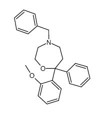 4-benzyl-7-(2-methoxy-phenyl)-7-phenyl-[1,4]oxazepane结构式
