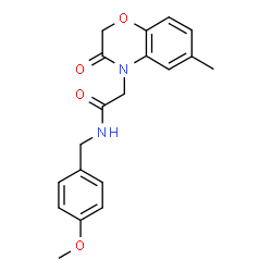 4H-1,4-Benzoxazine-4-acetamide,2,3-dihydro-N-[(4-methoxyphenyl)methyl]-6-methyl-3-oxo-(9CI)结构式