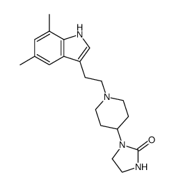 1-{1-[2-(5,7-dimethyl-indol-3-yl)-ethyl]-piperidin-4-yl}-imidazolidin-2-one Structure