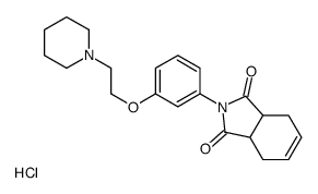 2-[3-(2-piperidin-1-ium-1-ylethoxy)phenyl]-3a,4,7,7a-tetrahydroisoindole-1,3-dione,chloride Structure