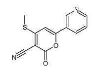 4-methylsulfanyl-2-oxo-6-pyridin-3-ylpyran-3-carbonitrile结构式