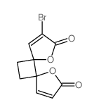 1,7-Dioxadispiro[4.0.4.2]dodeca-3,9-diene-2,8-dione, 3-bromo-, trans- Structure