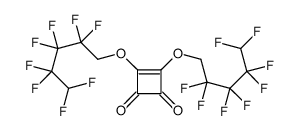 3,4-bis(2,2,3,3,4,4,5,5-octafluoropentoxy)cyclobut-3-ene-1,2-dione结构式