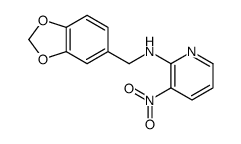 N-(1,3-benzodioxol-5-ylmethyl)-3-nitropyridin-2-amine结构式