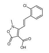 3-(2-chloro-trans-styryl)-2-methyl-5-oxo-2,5-dihydro-isoxazole-4-carboxylic acid结构式