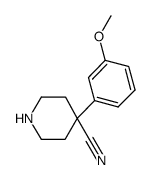 4-(3-methoxyphenyl)piperidine-4-carbonitrile结构式