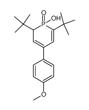 2,6-di-tert-butyl-4-(4-methoxy-phenyl)-1-oxo-1,2-dihydro-1λ5-phosphinin-1-ol结构式