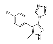 4-[4-(4-bromophenyl)-5-methyl-1H-pyrazol-3-yl]-1,2,4-triazole Structure