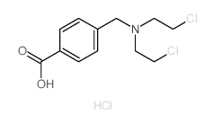 Benzoic acid, 4-[[bis (2-chloroethyl)amino]methyl]-, hydrochloride结构式