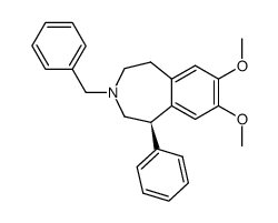 (R)-3-benzyl-2,3,4,5-tetrahydro-7,8-dimethoxy-1-phenyl-1H-3-benzazepine结构式