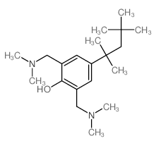 Phenol,2,6-bis[(dimethylamino)methyl]-4-(1,1,3,3-tetramethylbutyl)- Structure