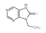 9-ethyl-7H-purine-8-thione Structure