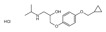 1-[4-(cyclopropylmethoxy)phenoxy]-3-(propan-2-ylamino)propan-2-ol,hydrochloride Structure