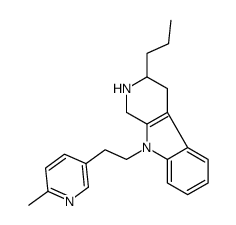 1,2,3,4,4a,9a-Hexahydro-9-[2-(2-methyl-5-pyridyl)ethyl]-3-propyl-9H-pyrido[3,4-b]indole结构式